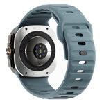 웨이브 텍스처 리버스 버클 실리콘 시계 밴드, Samsung Galaxy Watch Ultra 47mm / Ultra 2025용