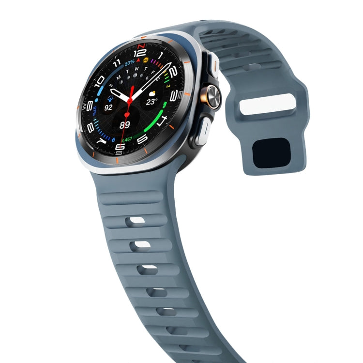 웨이브 텍스처 리버스 버클 실리콘 시계 밴드, Samsung Galaxy Watch Ultra 47mm / Ultra 2025용