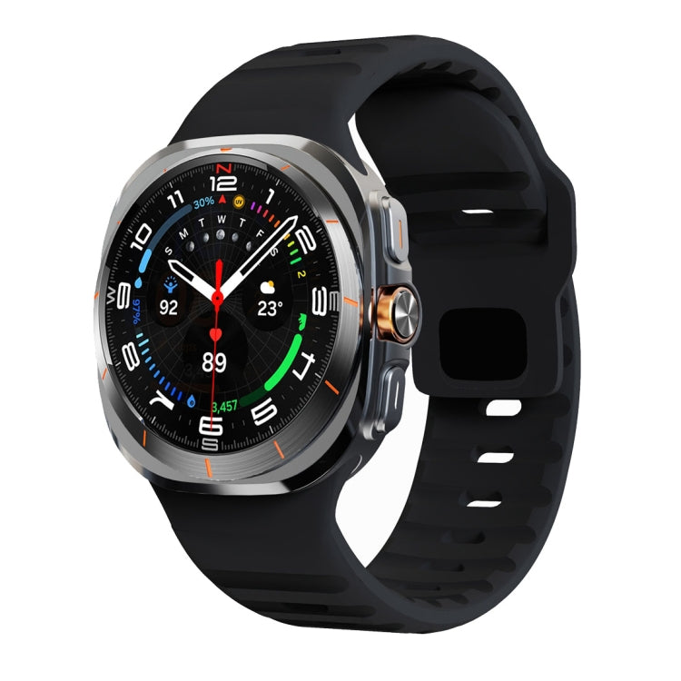 웨이브 텍스처 리버스 버클 실리콘 시계 밴드, Samsung Galaxy Watch Ultra 47mm / Ultra 2025용