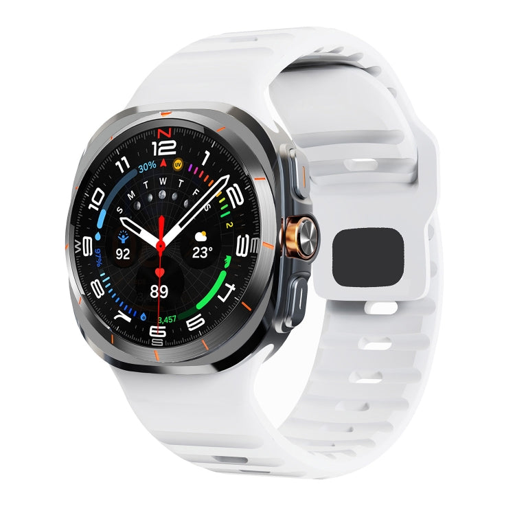 웨이브 텍스처 리버스 버클 실리콘 시계 밴드, Samsung Galaxy Watch Ultra 47mm / Ultra 2025용