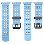 Ocean Dual-Row Hole Silicone Watch Band, For Apple Watch SE 2023 44mm, For Apple Watch Ultra 2 49mm, For Apple Watch Series 9 45mm