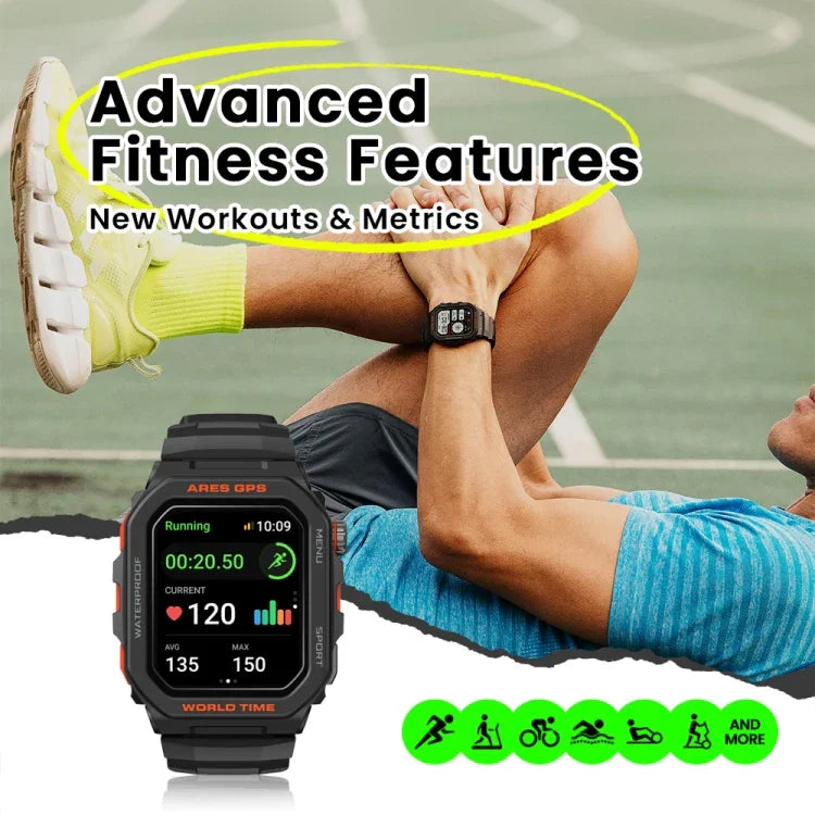 Zeblaze Ares GPS 러기드 GPS 스마트워치, 심박수 / 혈중 산소 포화도 지원