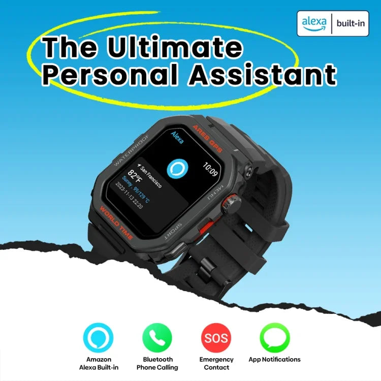 Zeblaze Ares GPS 러기드 GPS 스마트워치, 심박수 / 혈중 산소 포화도 지원