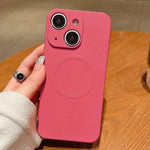 Solid Color Liquid Silicone MagSafe Magnetic Phone Case, For iPhone 13 Pro, For iPhone 13, For iPhone 12