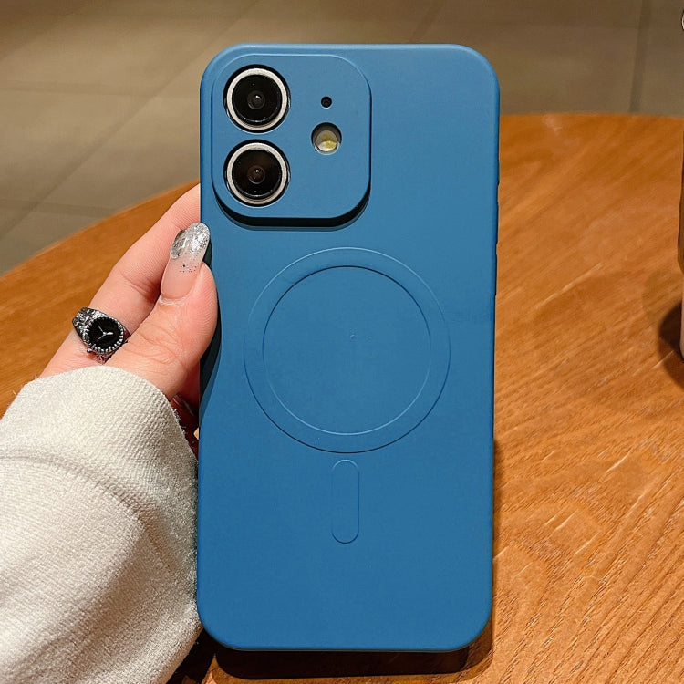 Solid Color Liquid Silicone MagSafe Magnetic Phone Case, For iPhone 13 Pro, For iPhone 13, For iPhone 12