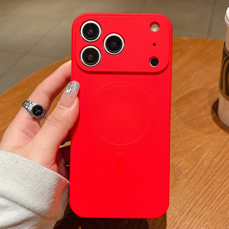 단색 액체 실리콘 MagSafe 자석 폰 케이스, 아이폰 17e / 16e용, 아이폰 17 프로 맥스용, 아이폰 17 프로용
