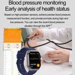 ET585 2.04인치 스틸 스트랩 IP68 방수 스마트워치, 심전도(ECG) / 혈액 구성 측정 지원