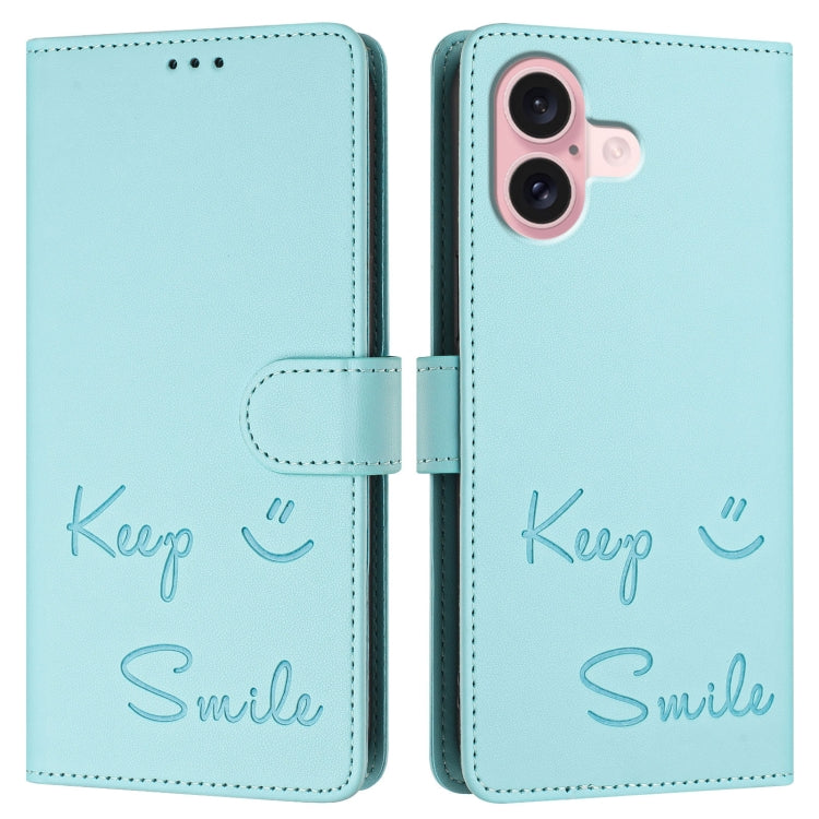 스마일 엠보싱 RFID 가죽 휴대폰 케이스, iPhone 16용, iPhone 15 Pro Max용, iPhone 15 Pro용, iPhone 15 Plus용, iPhone 15용, iPhone 14 Plus용, iPhone 14 / 13용, iPhone 14 Pro용