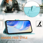 스마일 엠보싱 RFID 가죽 폰 케이스, 아이폰 17 프로 맥스용, 아이폰 17 프로용, 아이폰 17용, 아이폰 Air용, 아이폰 SE 2024용, 아이폰 16 프로 맥스용, 아이폰 16 프로용, 아이폰 16 플러스용