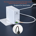 LDNIO A2620C PD3.0 65W USB 전원 어댑터 여행용 충전기 타입-C to 타입-C 케이블 포함, EU 플러그, US 플러그, UK 플러그