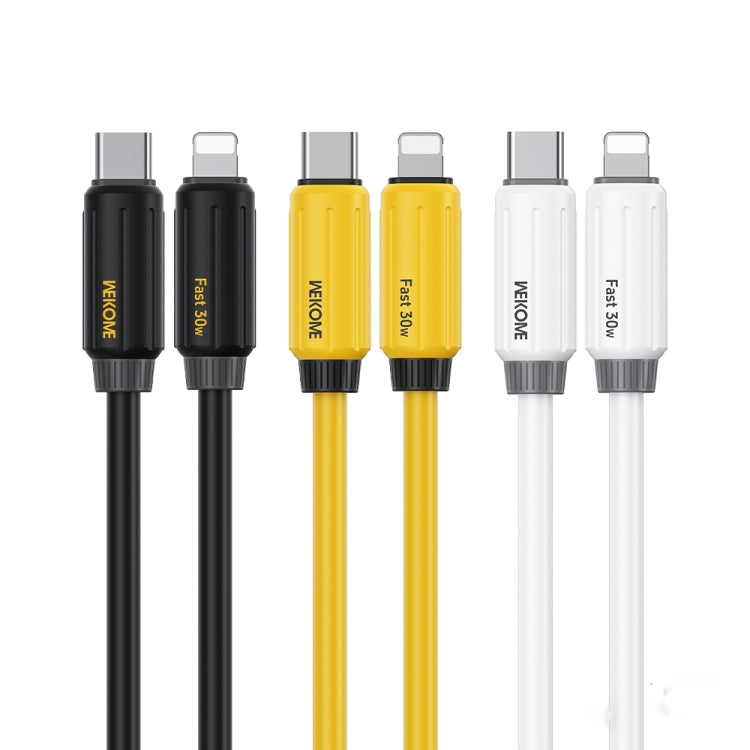 WK WDC-29 탄력 있는 정품 실리콘 1m PD30W Type-C to 8핀 고속 충전 데이터 케이블, WDC-29