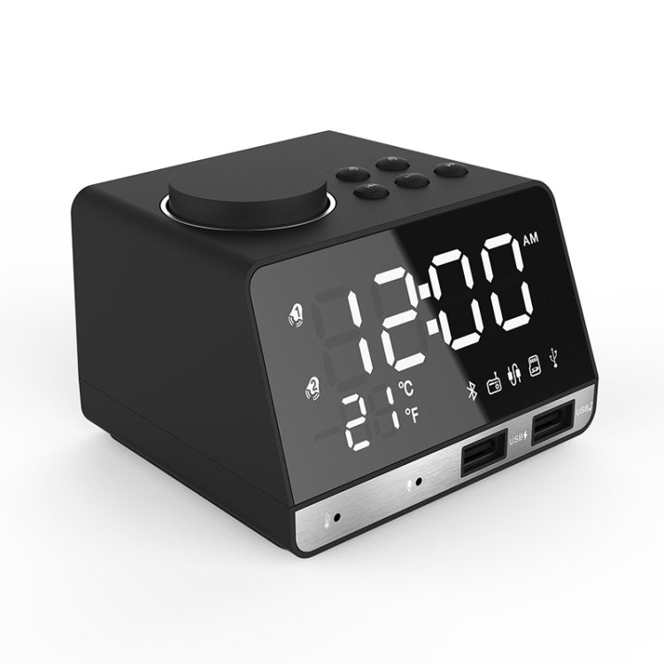 K11 LED 블루투스 4.2 스피커 알람 시계 음악 디스플레이 라디오, EU 플러그, UK 플러그
