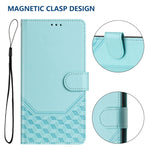 벌집 엠보싱 RFID 가죽 휴대폰 케이스, iPhone 14 Pro Max용, iPhone SE 2022 / 2020 / 8 / 7용, iPhone 13 Pro Max용, iPhone 13 Pro용, iPhone 13 mini용, iPhone 12 / 12 Pro용, iPhone 12 Pro Max용, iPhone 12 mini용