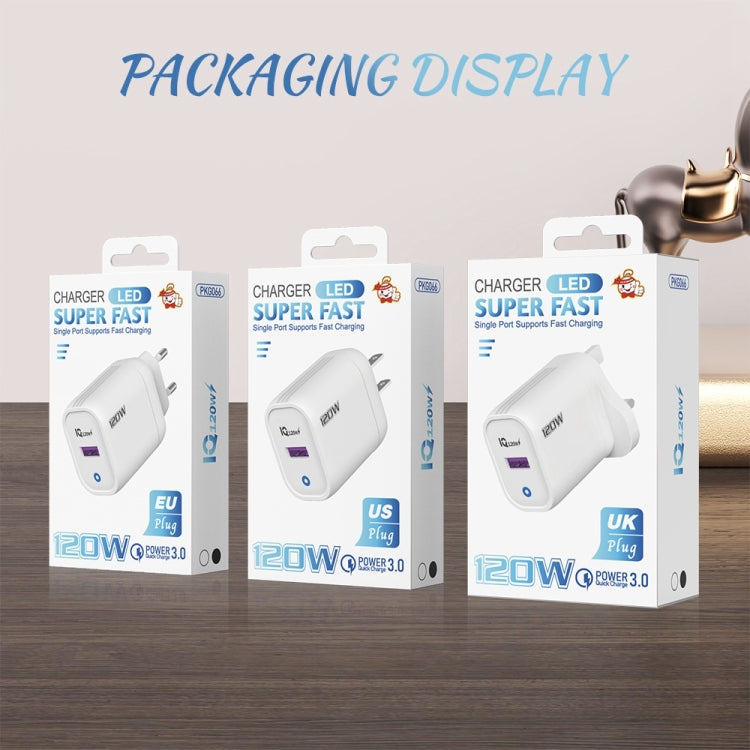120W USB 고속 충전기, 미국 플러그, EU 플러그, 영국 플러그