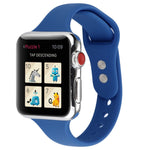Thin Silicone Double Buckle Replacement Wrist Strap, For Apple Watch 5 & 4 44mm / 3 & 2 & 1 42mm