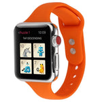 Thin Silicone Double Buckle Replacement Wrist Strap, For Apple Watch Series 7 41mm / 6 & SE & 5 & 4 40mm / 3 & 2 & 1 38mm, For Apple Watch Series 8&7 41mm / SE 2&6&SE&5&4 40mm / 3&2&1 38mm