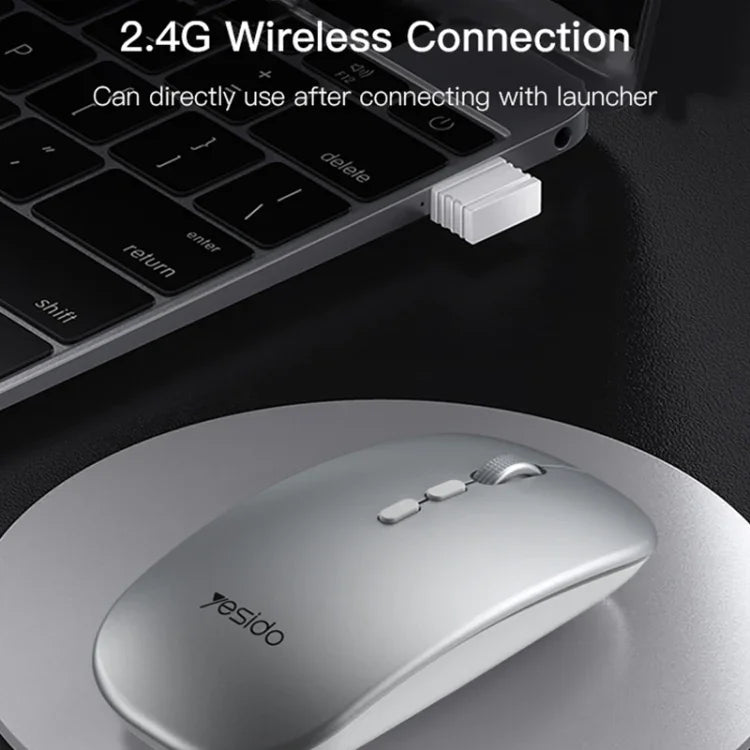 Yesido KB15 슬림 2.4G 충전식 무선 광학 마우스, KB15