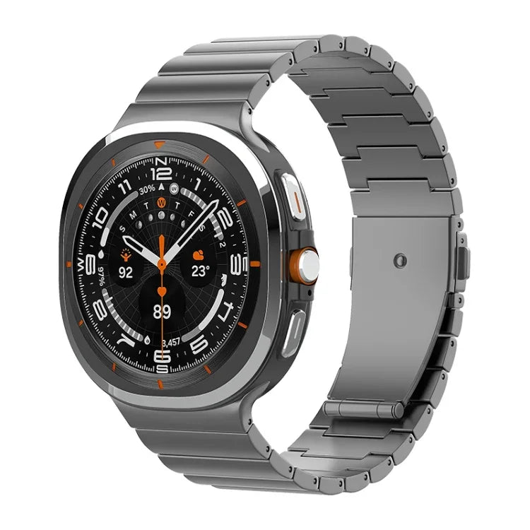 One Bead Flat Buckle Pure Titanium Watch Band, For Samsung Galaxy Watch Ultra / Ultra 2025, For Samsung Galaxy Watch8 / Watch8 Classic