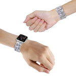 스트레치 로프 스퀘어 레진 시계줄, 애플 워치 46mm / 49mm / 45mm / 44mm용, 애플 워치 42mm / 41mm / 40mm / 38mm용