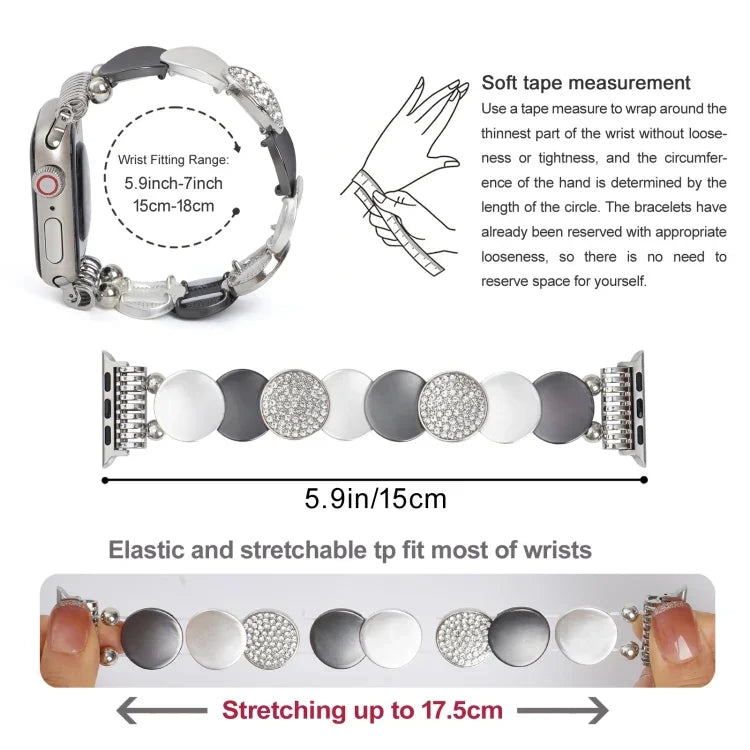 합금 체인 메탈 시계줄, 애플 워치 46mm / 49mm / 45mm / 44mm용, 애플 워치 42mm / 41mm / 40mm / 38mm용