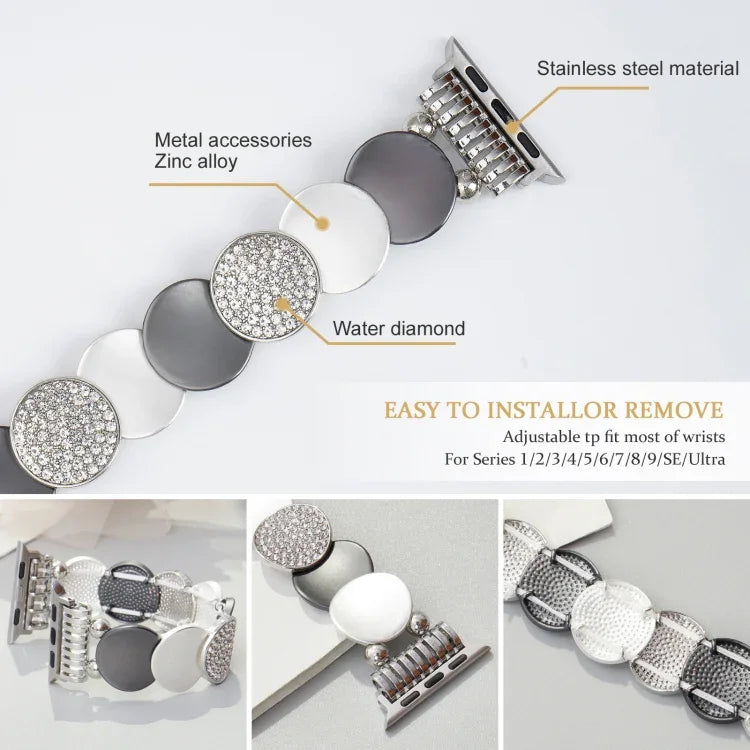합금 체인 메탈 시계줄, 애플 워치 46mm / 49mm / 45mm / 44mm용, 애플 워치 42mm / 41mm / 40mm / 38mm용