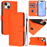 Skin Feel Solid Color Leather Phone Case with Lanyard, For iPhone 12 Pro Max, For iPhone 12 mini