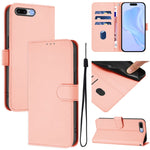 Skin Feel Solid Color Leather Phone Case with Lanyard, For iPhone 8 Plus / 7 Plus