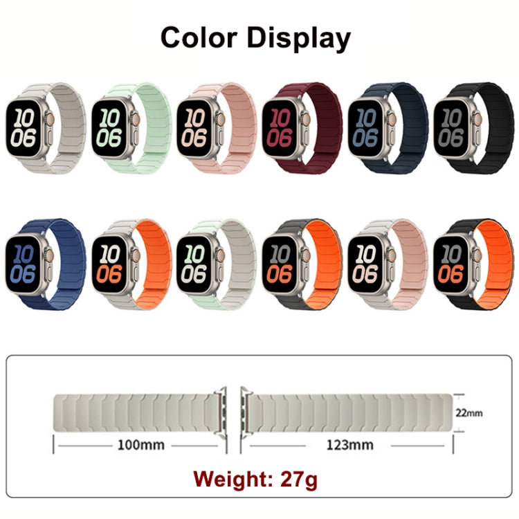 자석 실리콘 시계 밴드, 애플 워치 46mm / 49mm / 45mm / 44mm용, 애플 워치 42mm / 41mm / 40mm / 38mm용