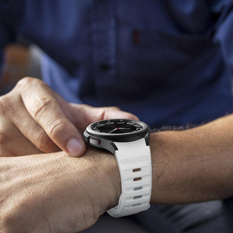 웨이브 텍스처 리버스 버클 실리콘 시계 밴드, Samsung Galaxy Watch 7 / 6 / 5 / 4용