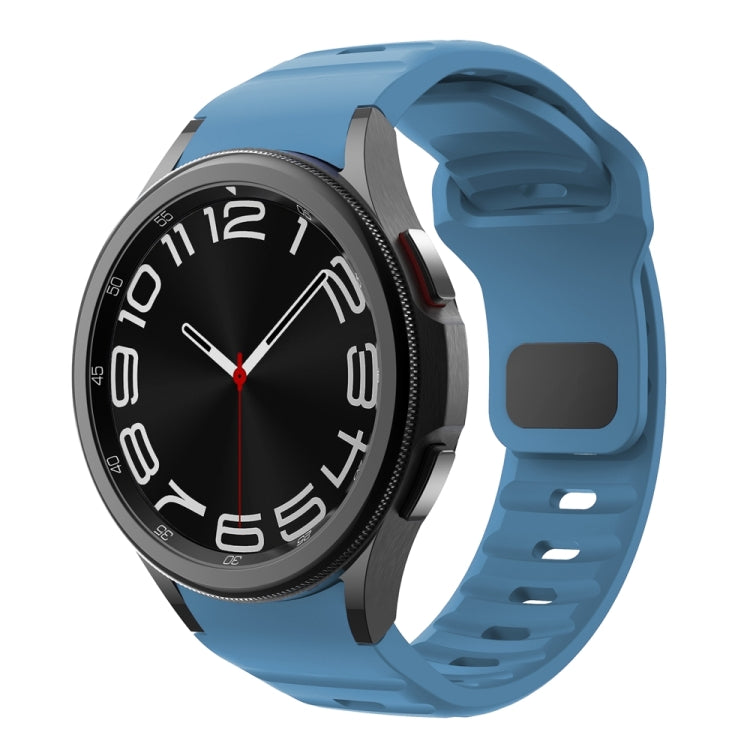 웨이브 텍스처 리버스 버클 실리콘 시계 밴드, Samsung Galaxy Watch 7 / 6 / 5 / 4용