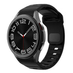 웨이브 텍스처 리버스 버클 실리콘 시계 밴드, Samsung Galaxy Watch 7 / 6 / 5 / 4용