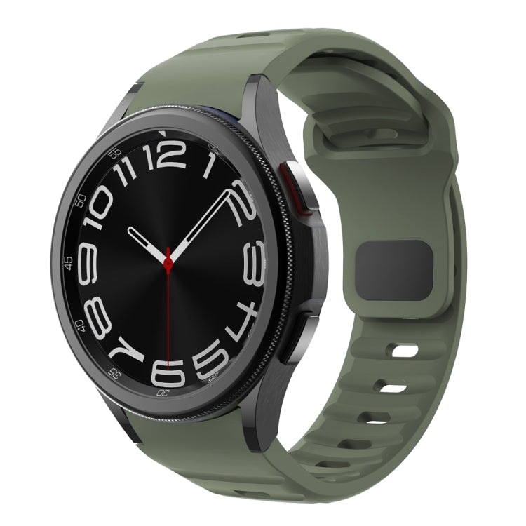 웨이브 텍스처 리버스 버클 실리콘 시계 밴드, Samsung Galaxy Watch 7 / 6 / 5 / 4용
