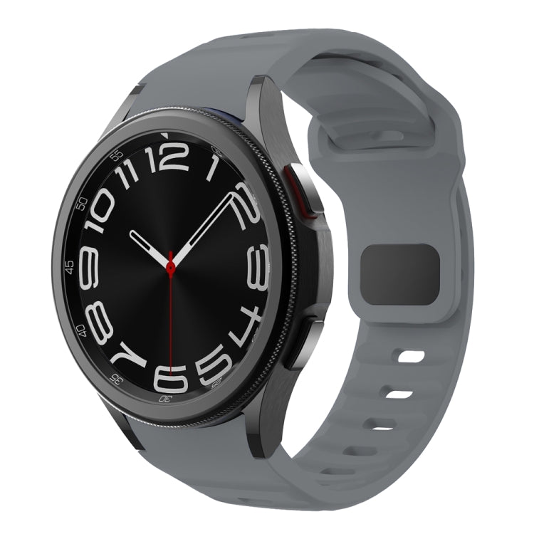웨이브 텍스처 리버스 버클 실리콘 시계 밴드, Samsung Galaxy Watch 7 / 6 / 5 / 4용