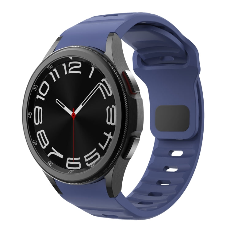 웨이브 텍스처 리버스 버클 실리콘 시계 밴드, Samsung Galaxy Watch 7 / 6 / 5 / 4용