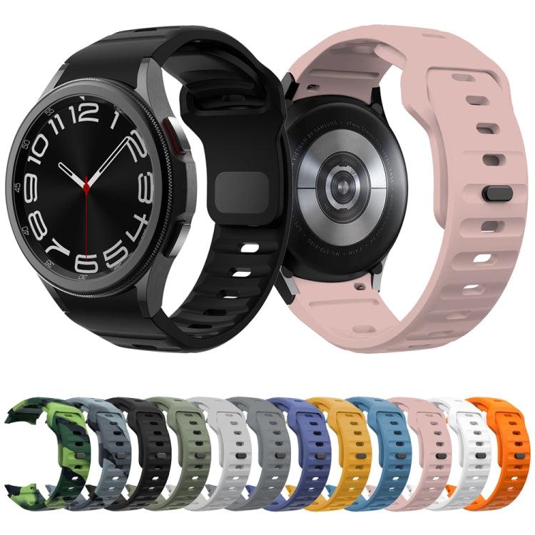 웨이브 텍스처 리버스 버클 실리콘 시계 밴드, Samsung Galaxy Watch 7 / 6 / 5 / 4용
