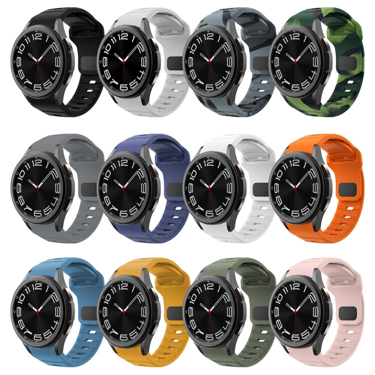 웨이브 텍스처 리버스 버클 실리콘 시계 밴드, Samsung Galaxy Watch 7 / 6 / 5 / 4용