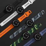 웨이브 텍스처 리버스 버클 실리콘 시계 밴드, Samsung Galaxy Watch 7 / 6 / 5 / 4용