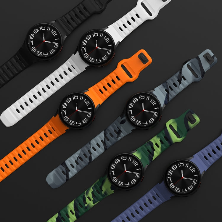 웨이브 텍스처 리버스 버클 실리콘 시계 밴드, Samsung Galaxy Watch 7 / 6 / 5 / 4용