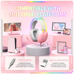 ONIKUMA X33 머리 착용 RGB 라이트 e스포츠 게이밍 헤드셋, 케이블 길이: 2m, X33
