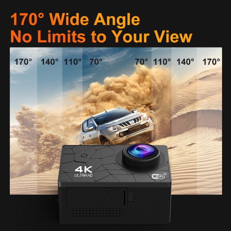 I5-361 2.0인치 IPS HD 화면 광각 4K WiFi 액션 카메라, I5-361 리모컨 포함, I5-361 리모컨 미포함