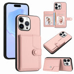 버튼 카드 백 RFID 도난 방지 휴대폰 케이스, 아이폰 17 프로 맥스용, 아이폰 17 프로용, 아이폰 17용, 아이폰 에어용, 아이폰 16 프로 맥스용, 아이폰 16 프로용, 아이폰 16 플러스용, 아이폰 16용
