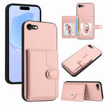 버튼 카드 백 RFID 도난 방지 휴대폰 케이스, 아이폰 SE 2022 / 2020용, 아이폰 13 프로 맥스용, 아이폰 13 프로용, 아이폰 13용, 아이폰 13 미니용, 아이폰 12용, 아이폰 12 프로 맥스용, 아이폰 12 프로용