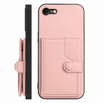 버튼 카드 백 RFID 도난 방지 휴대폰 케이스, 아이폰 SE 2022 / 2020용, 아이폰 13 프로 맥스용, 아이폰 13 프로용, 아이폰 13용, 아이폰 13 미니용, 아이폰 12용, 아이폰 12 프로 맥스용, 아이폰 12 프로용