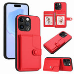버튼 카드 백 RFID 도난 방지 휴대폰 케이스, 아이폰 SE 2022 / 2020용, 아이폰 13 프로 맥스용, 아이폰 13 프로용, 아이폰 13용, 아이폰 13 미니용, 아이폰 12용, 아이폰 12 프로 맥스용, 아이폰 12 프로용