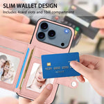 버튼 카드 백 RFID 도난 방지 휴대폰 케이스, 아이폰 17 프로 맥스용, 아이폰 17 프로용, 아이폰 17용, 아이폰 에어용, 아이폰 16 프로 맥스용, 아이폰 16 프로용, 아이폰 16 플러스용, 아이폰 16용