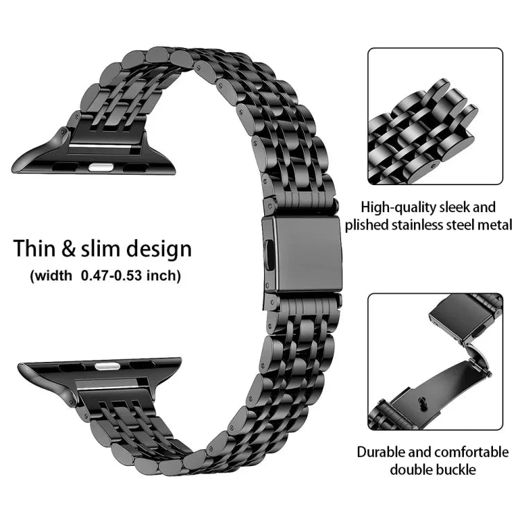 슬림 7비즈 슬링샷 버클 메탈 시계 밴드, 애플 워치 46mm / 49mm / 45mm / 44mm용, 애플 워치 42mm / 41mm / 40mm / 38mm용