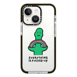 Simple Illustration Pattern Full Coverage Phone Case, For iPhone 15 Plus