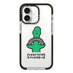 Simple Illustration Pattern Full Coverage Phone Case, For iPhone 16