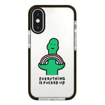 Simple Illustration Pattern Full Coverage Phone Case, For iPhone X / XS