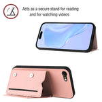 손목 스트랩이 있는 스킨 필 4 카드 슬롯 휴대폰 케이스, iPhone 7 / 8 / SE 2020 2022용, iPhone 13 Pro Max용, iPhone 13 Pro용, iPhone 13용, iPhone 13 mini용, iPhone 12용, iPhone 12 Pro Max용, iPhone 12 Pro용